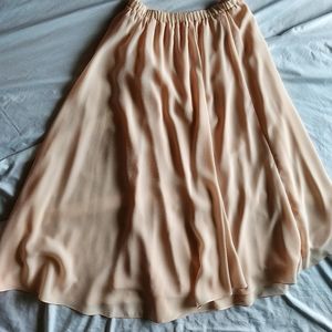 VINTAGE light pink flowy midi skirt women size 4